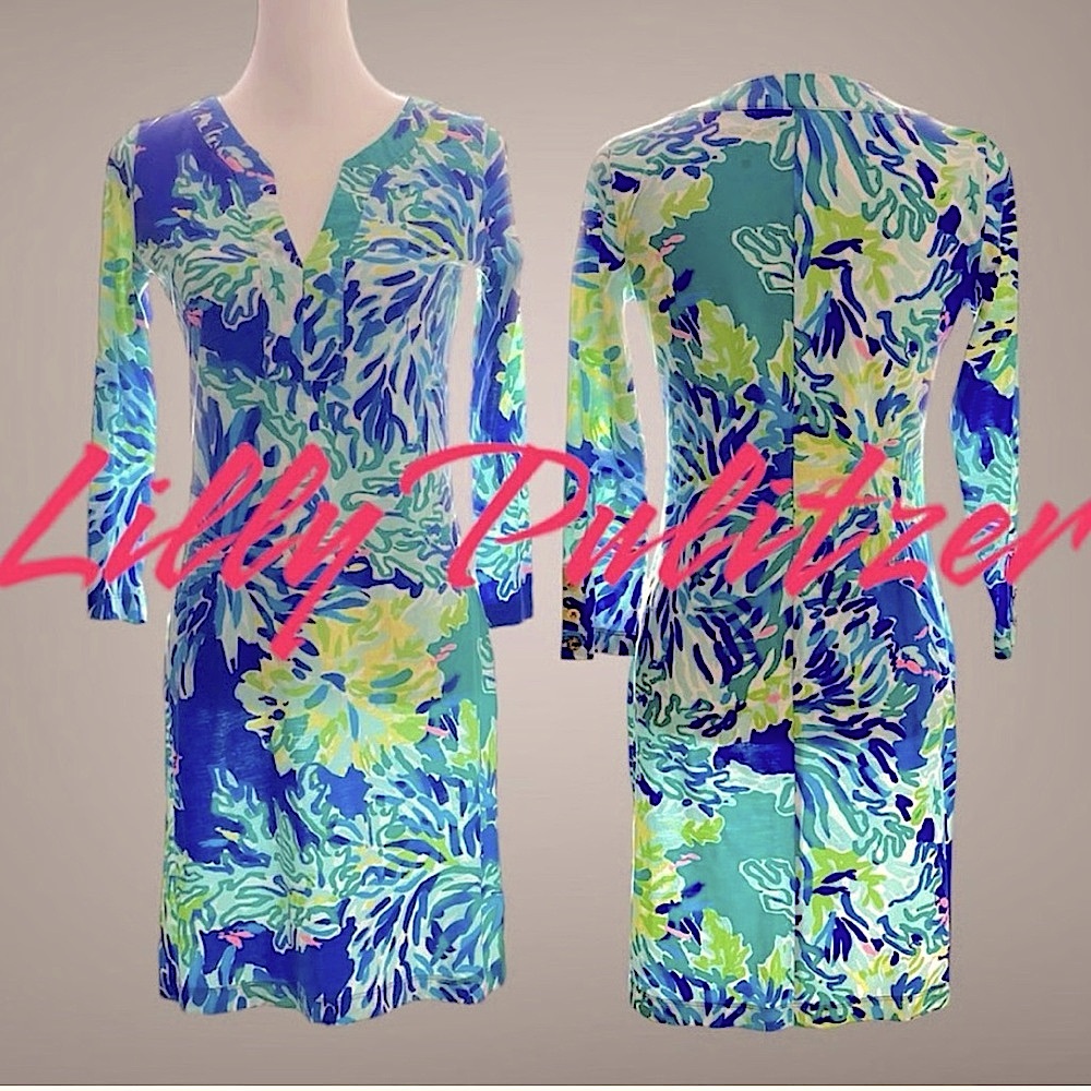 Lilly Pulitzer Riva Dress in Brilliant Blue Wade & Sea